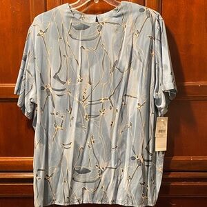 Jordan Blue Floral short sleeve size 24W top